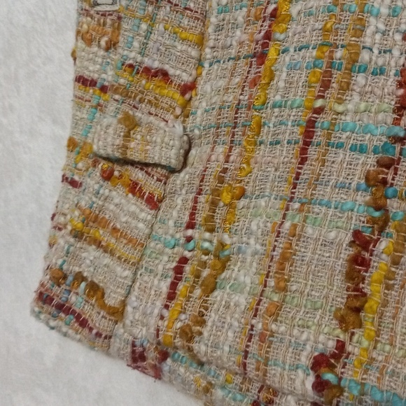 Anthropologie What Comes Around Goes Around Multicolor Tweed Boucle Shorts - Picture 6 of 13